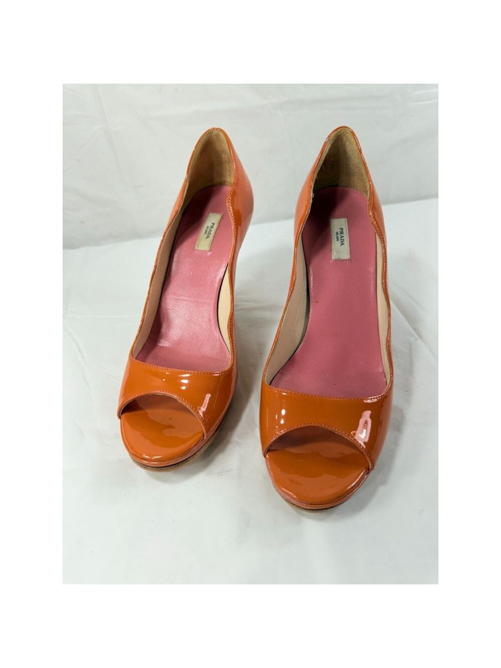 PRADA Pumps Heel Leather vintage Y2K - Picture 14 of 15